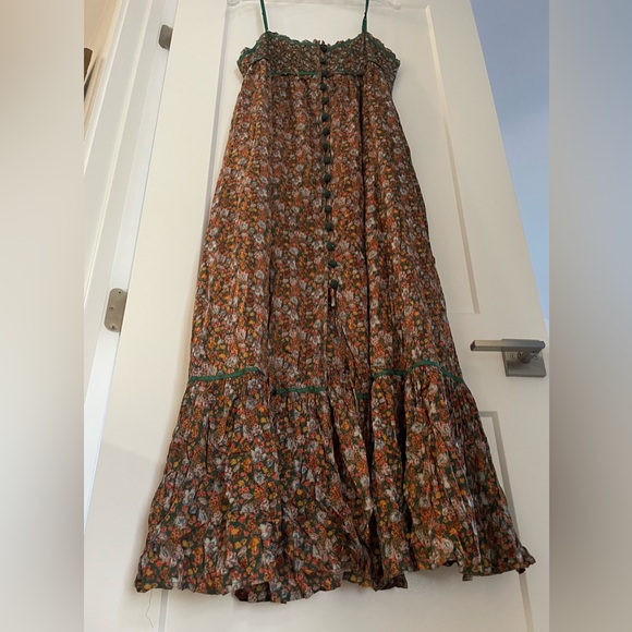 NWT FREE PEOPLE Molly Joe Floral Sundress In Forest Combo , Sz M - Picture 5 of 16